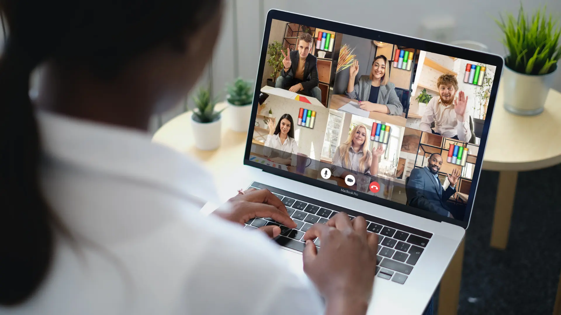 Woman on live Kolbe Corp team webinar